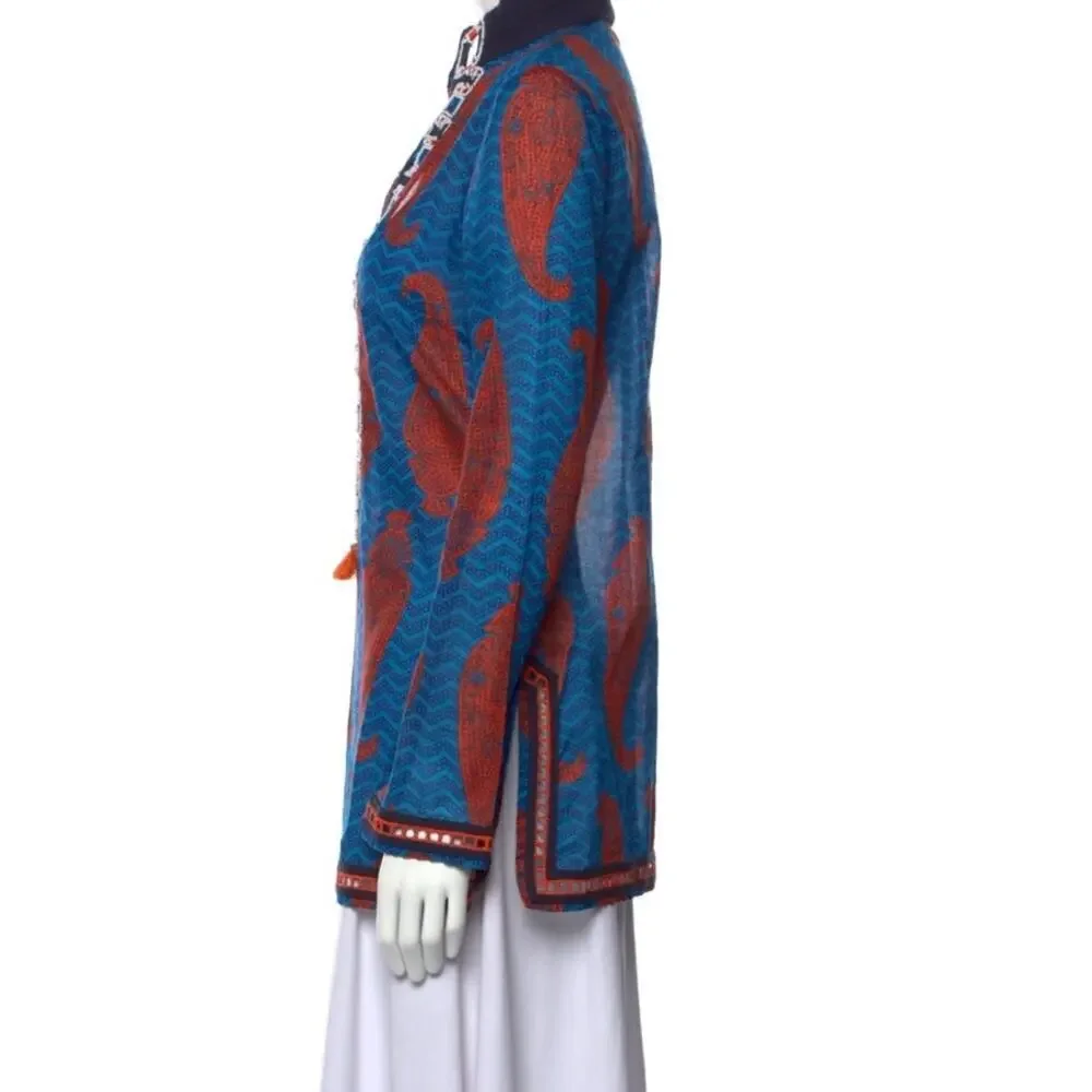 Tory Burch V-Neck Shirt multicolor paisley tunic
